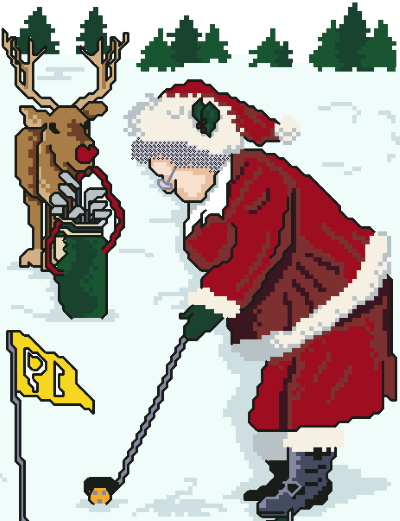 GOLFING MRS CLAUS